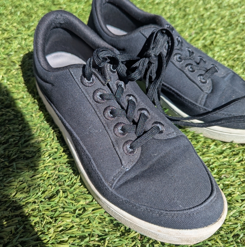 Allbirds Womens Canvas Pacers Sneakers Shoes Black Lace Up Size 9 US Comfort